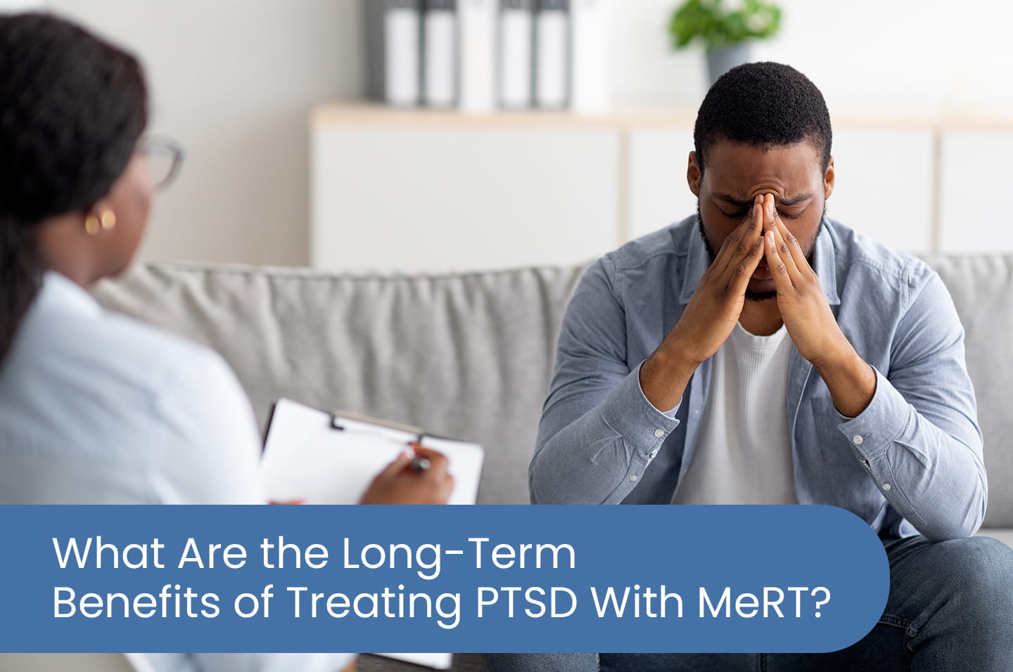 What are the long-term benefits of treating PTSD with MeRT?